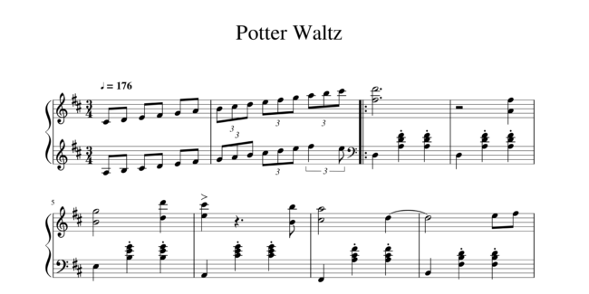 Potter Waltz Piano