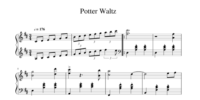 Partition piano Harry Potter débutant gratuite - Solfège Blog