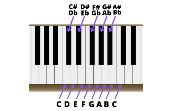 Piano Keys Chart for Beginner Piano Students